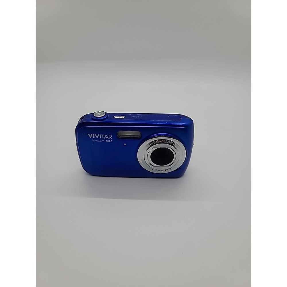 Vivitar ViviCam S126 Compact Digital Camera Blue Point and Shoot Tested